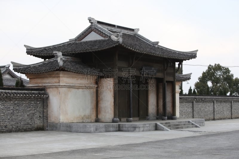 大门,寺庙,水平画幅,建筑,无人,建筑外部,灰色,建筑结构,门,亚洲