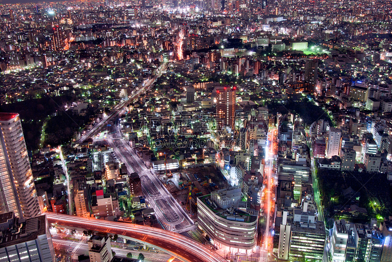 夜晚,东京,城镇景观,未来,水平画幅,无人,池袋,户外,都市风景,霓虹灯