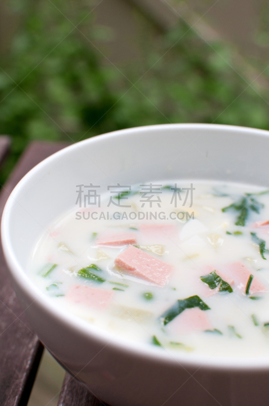 蔬菜,汤,冷,夏天,奶酒,酸乳酒,垂直画幅,奶制品,葱,无人