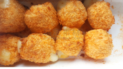 球,面包,奶酪,小吃,白色背景,菜单,深的,传统,泰国食品,清新