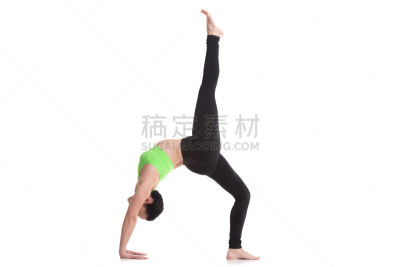 拉弓式,一个人,单腿轮式,美,青少年,水平画幅,美人,人类肌肉,健康,运动员