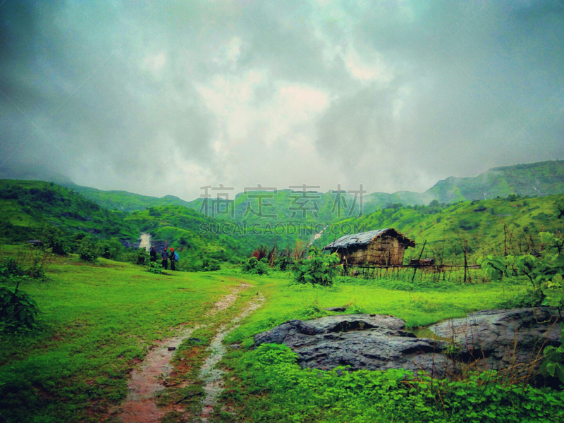 自然美,季候风,瀑布,垂降,徒步旅行,自然,人,风景,环境,图像