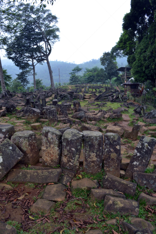 西爪哇,印度尼西亚,巴杜尔山,巴丹,建筑工地,自然,垂直画幅,古代文明,山,地质学