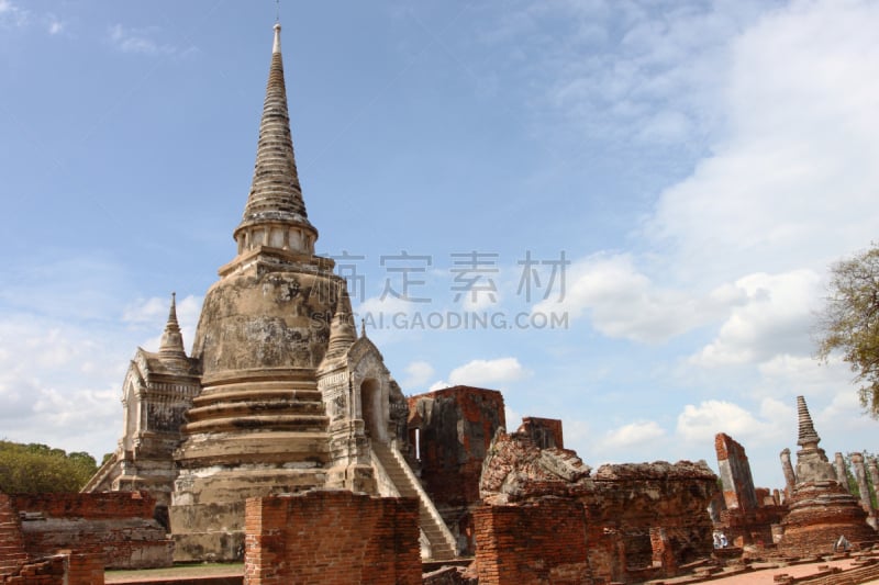 大城,帕西桑波特寺院,地名,水平画幅,建筑,无人,僧院,泰国,佛塔,暹罗猫