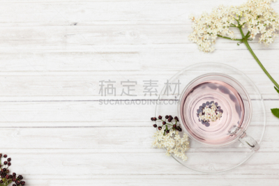 接骨木果,浸泡油,水,水平画幅,无人,呼吸系统,顺势医学,白色,植物
