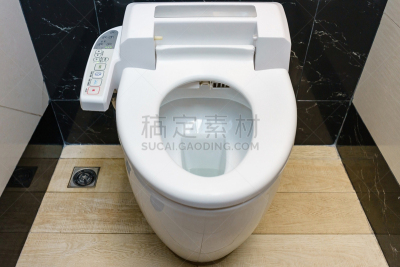 卫生间,现代,技术,卫生,自动的,高大的,技术员,抽水马桶,水,座位