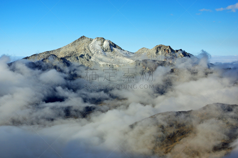 云,在上面,自然,天空,寒冷,安地斯山脉,水平画幅,地形,雪,无人