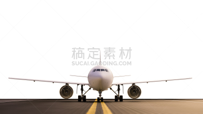 飞机,飞机跑道,机场,美国,水平画幅,白色背景,航空业,航空箱,机翼,计算机制图