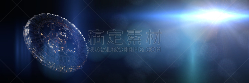 未来,星星,空间站,三维图形,空白的,天空,人造的,车轮,水平画幅