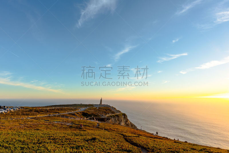 大西洋,葡萄牙,斗篷,海岸线,风景,西,罗卡角,天空,美,水平画幅