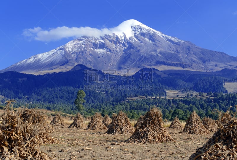 奥里萨巴火山,墨西哥,山,火山,艾克斯塔奇哈特尔火山,奥里萨巴,4000米,波波卡特佩特火山,阿芝台克人废墟国家纪念碑,羽蛇神