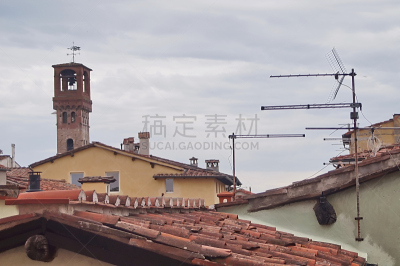 卢卡,都市风景,屋顶,,归尼吉塔,天空,水平画幅,高视角,无人,传统