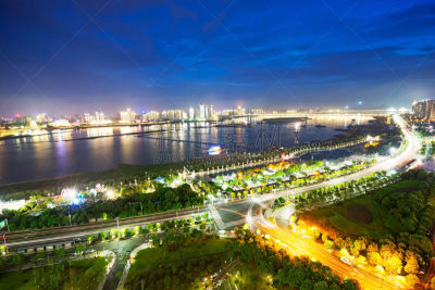 南昌市,江西省,都市风景,河流,长江,高动态范围成像,天空,美,水平画幅,景观设计