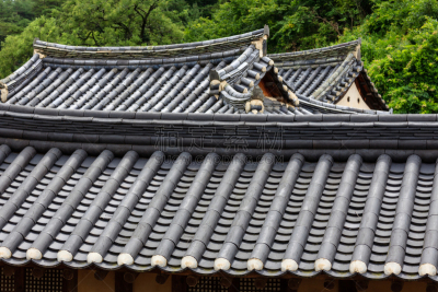 韩屋,乡村,荣州市,北,瓦,水平画幅,建筑,无人,传统,古老的