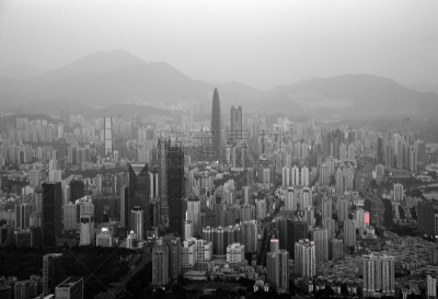 深圳,都市风景,广东省,商务,深圳京基100,烟雾,东亚,户外,天空,建筑