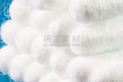 棉,棉签,美,水平画幅,无人,蓝色,组物体,化妆用品,特写,白色
