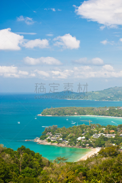 卡隆海滩,帕通海滩,卡塔琳娜斯雷波特尼克,自然,垂直画幅,沙子,无人,蓝色,夏天,户外