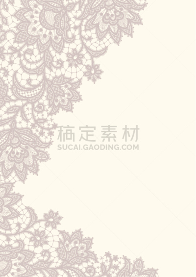 花边,贺卡,法式印花布,角落,花纹,婚礼,花体,纺织品,纹理效果,绘画插图