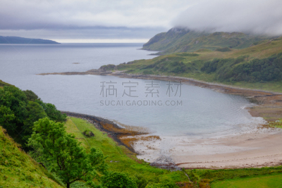 茂尔海峡,苏格兰,海滩,英国,苏格兰高地,阿德纳默亨角,天空,气候,水平画幅,沙子