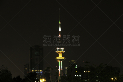 科威特,塔,科威特塔,建筑外部,风景,图像,光轨,波斯湾,无人,户外