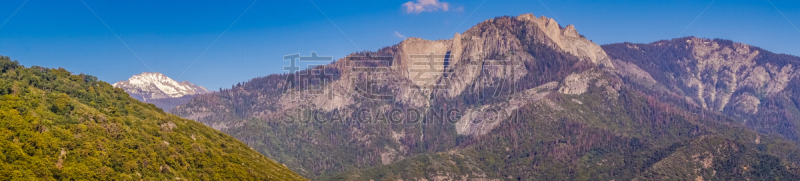 Picturesque arid nature of California. Sequoia National Park and Kings Canyon