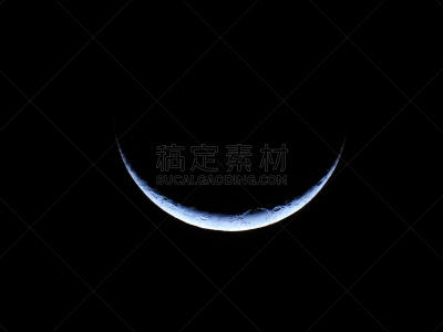 月球,蓝色,小的,萨那,满利谷马场,行星月亮,也门,月亮,新月形,自然