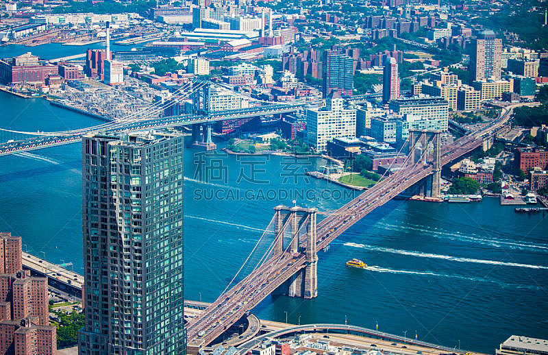 东河,布鲁克林桥,航拍视角,天文台,一只动物,船,地球形,纽约港,吊桥,水