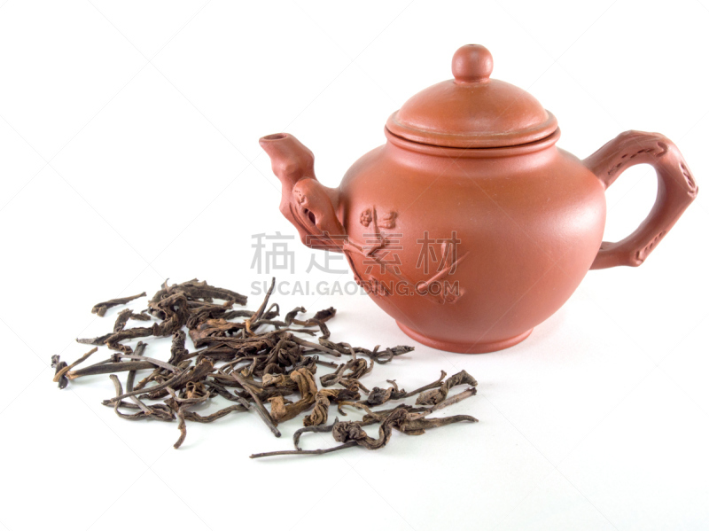 中国,茶,茶壶,分离着色,白色背景,烧水壶,儿童游戏陶土,家庭生活,饮料,想法