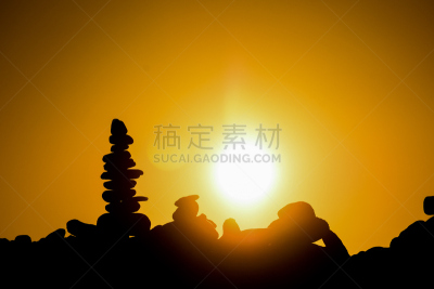 海滩,海洋,石头,水,天空,美,禅宗,替代疗法,辅导讲座,水平画幅