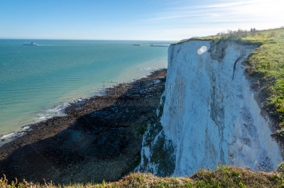 英格兰,肯特,多佛,white cliffs,地形,户外,白昼,夏天,蓝色,著名景点