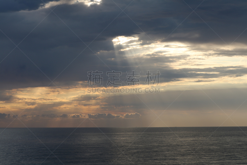 太阳,推铅球,天空,水,美国,水平画幅,云,无人,早晨,户外