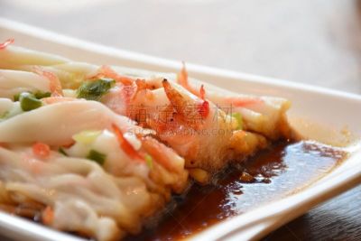 肠粉,肉汁,白色,传统,清新,饮食,健康食物,水平画幅,特写,无人