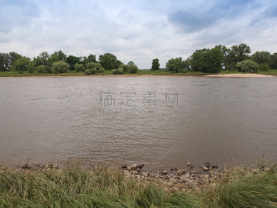 易北河,水,萨克森,非都市风光,水平画幅,绿色,枝繁叶茂,地形,无人,蓝色