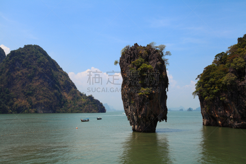 詹姆斯庞德岛,铁钉岛,摇滚手势,攀牙府,普吉岛,群岛,水平画幅,无人,安达曼海,夏天