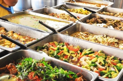 食品,泰国,泰国人,街道,快餐车,商人,蔬菜,清新,泰国食品,香料