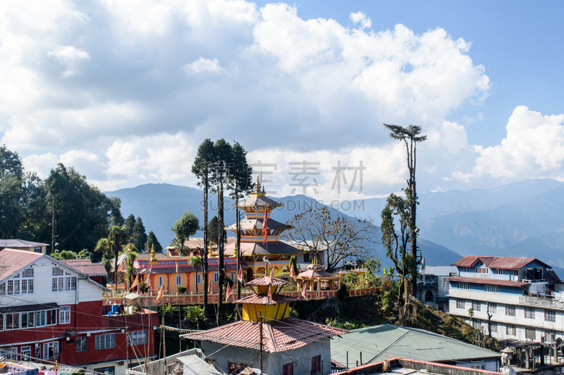 风景,山,大吉岭,喜马拉雅山脉,孟加拉邦,云景,景观设计,云,背景,户外