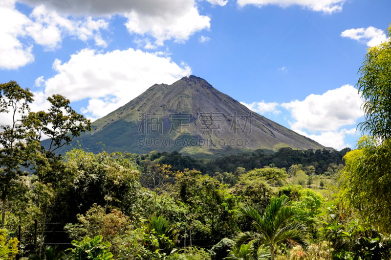 阿雷纳火山,天空,水平画幅,云,无人,火山地形,巨大的,户外,预兆的,非凡的