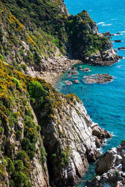 海岸线,新西兰南岛,新西兰,海滩,自然美,云景,云,橙色,印度洋,波浪