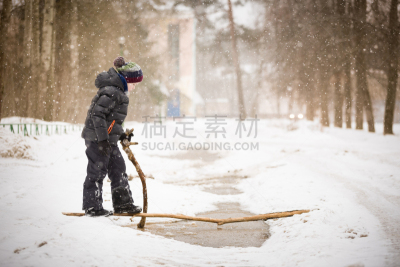 儿童,男孩,自然,白昼,冬天,可爱的,水坑,步行,愤怒