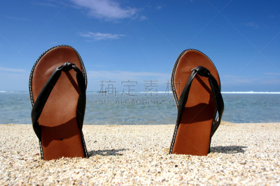 夏天,旅游目的地,木屐,珊瑚海,indopacific ocean,泳衣,度假胜地,水平画幅,沙子,无人