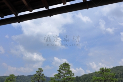江户时代,建筑业,日本,天空,北陆地区,水平画幅,云,无人,古老的,古典式