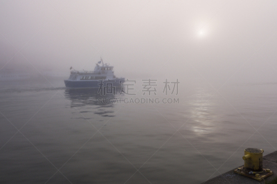 斯德哥尔摩,雾,船,寒冷,城市生活,瑞典,斯堪的纳维亚半岛,著名景点,北欧,河流