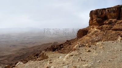 拉蒙峡谷,自然,以色列,地质学,云,内盖夫,图像,无人,沙漠,热霾