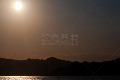 海洋,自然,水,水平画幅,地形,无人,夏天,户外,林卡岛,日落