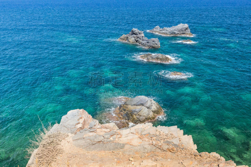 海景,地中海,布希曼族,曼加,自然,水平画幅,岩石,无人,蓝色,夏天