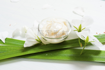 润肤露,留白,水平画幅,无人,spa美容,奶油,抗痘护理露,乡村风格,化妆用品,明亮