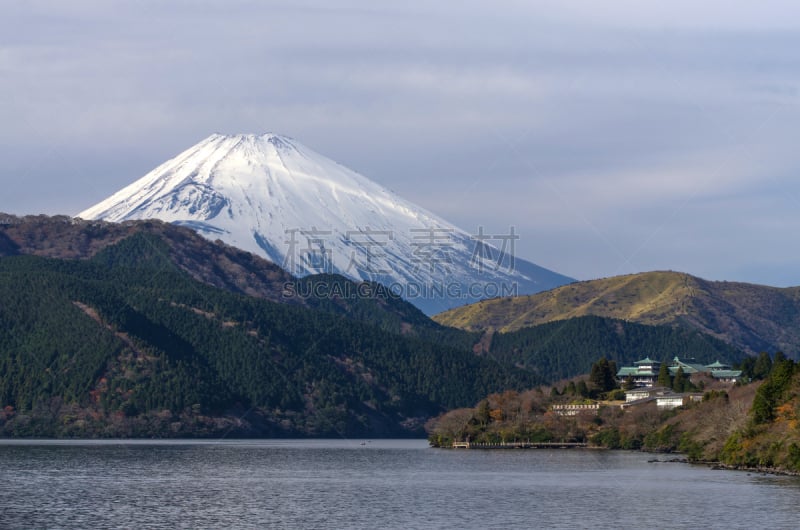 湖,箱根园,旅游目的地,客船,富士山,自然,气候,水平画幅,山,秋天