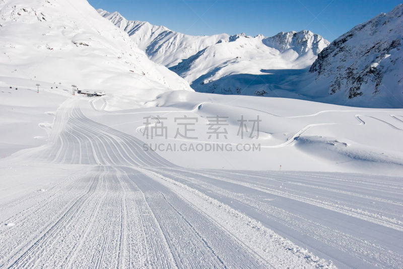 滑雪痕,自然,天空,冬季运动,水平画幅,地形,雪,冰河,无人,全景