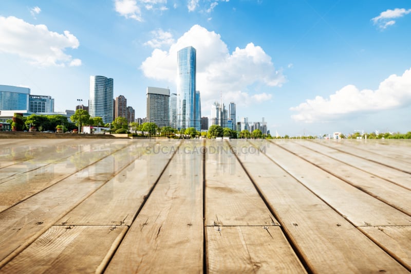 空的,城市天际线,建筑外部,混凝土,方形画幅,全景,室内地面,办公室,天空,留白