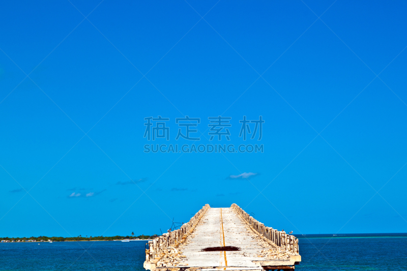 bahia honda key,铁路桥,古老的,基韦斯特,佛罗里达群岛,水平画幅,无人,大西洋,户外,被抛弃的